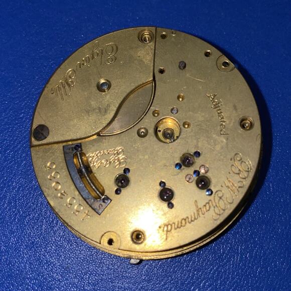 Elgin B.W. Raymond 17J Pocket Watch Movement 18s 1890s Parts Repair - Picture 1 of 3